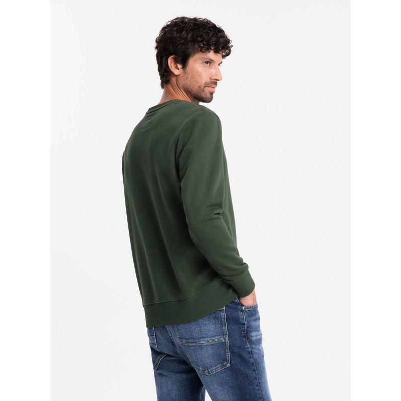 Férfi melegítőfelső fém kitűzővel sötétzöld