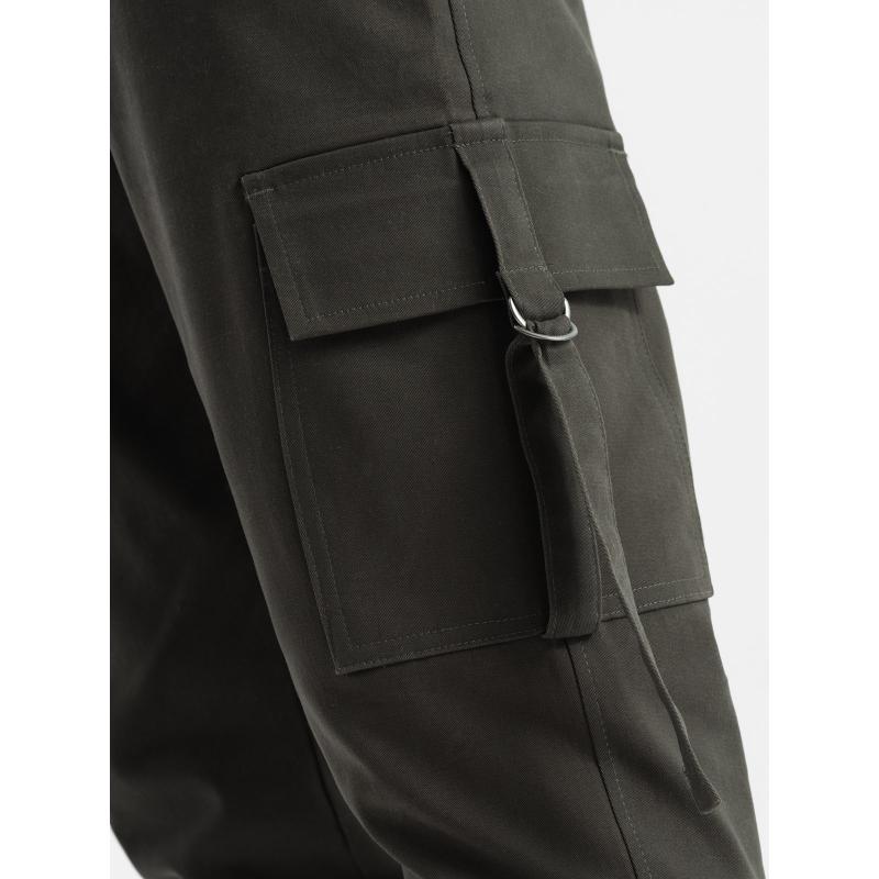 Férfi STRAIGHT LEG cargo nadrág csíkos zsebekkel grafit színben