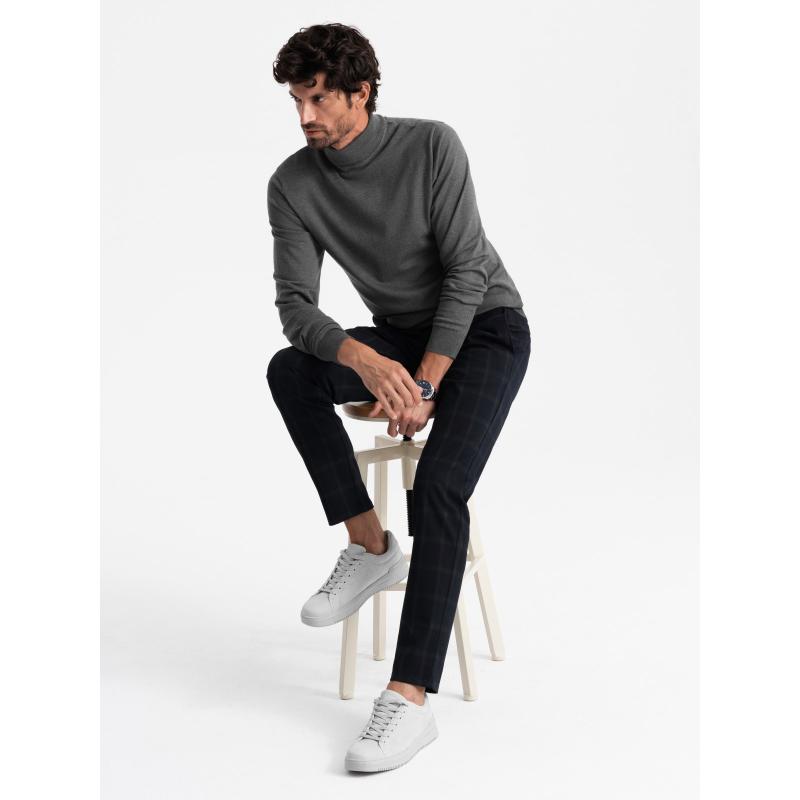 Pánská společenská obuv z eko nubuku světle šedá 