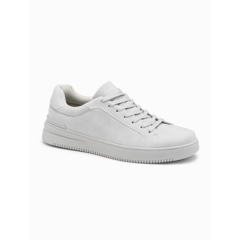 Pánská společenská obuv z eko nubuku světle šedá 