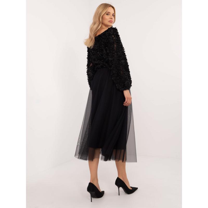 Dámská sukně tylová midi černá 