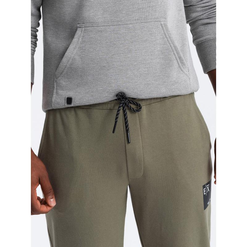 Pánské tepláky s logem olivové 