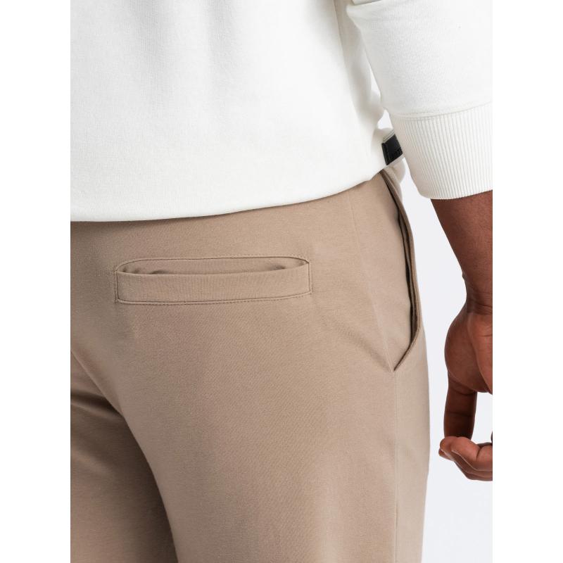 Férfi logós melegítőnadrág barna színben