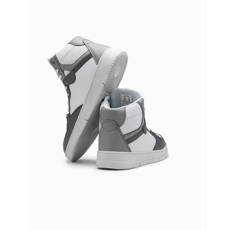 Pánské tenisky s vysokým svrškem šedé