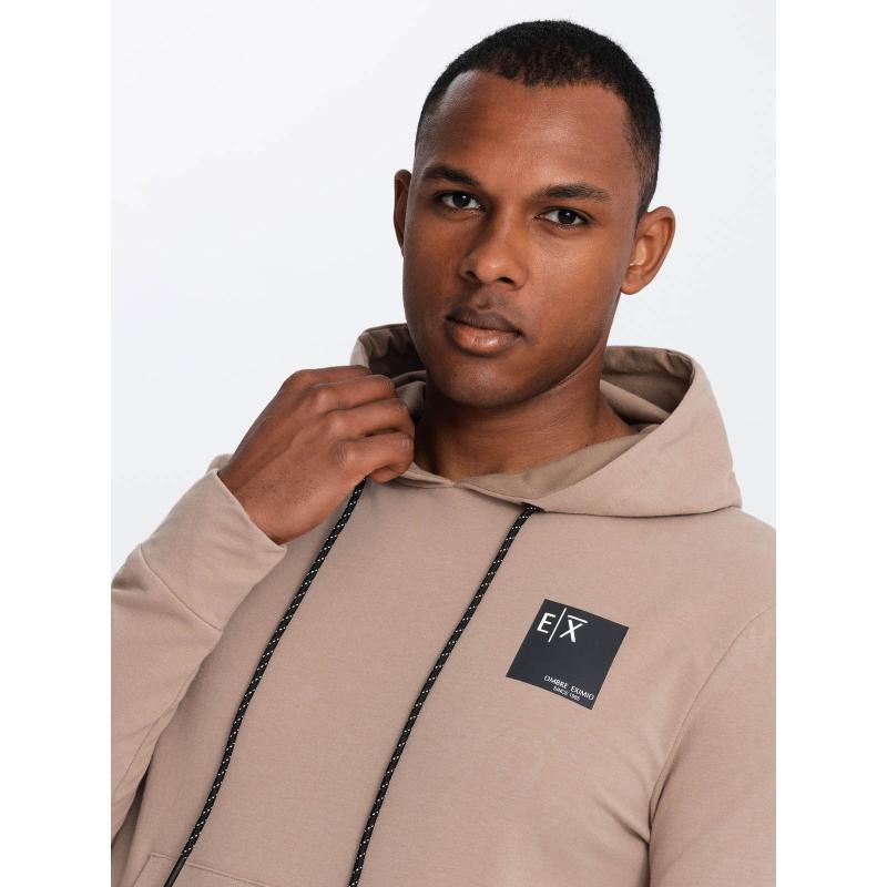 Pánská klokaní mikina s logem hnědá