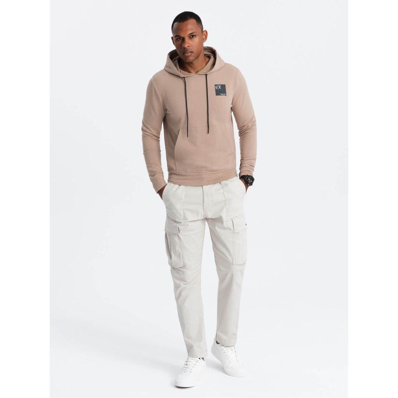 Pánská klokaní mikina s logem hnědá