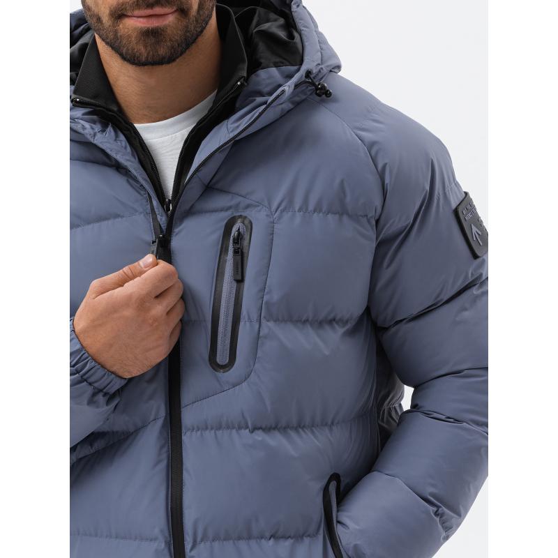 Pánská bunda s raglánovými rukávy fialová