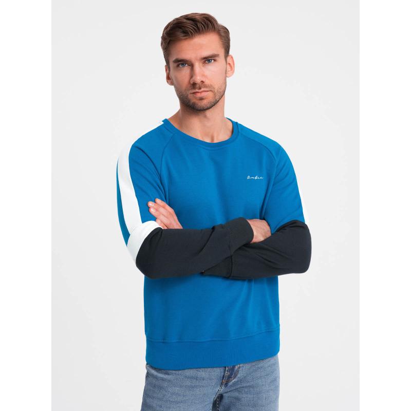 Férfi bomberdzseki raglan ujjú kabát kék