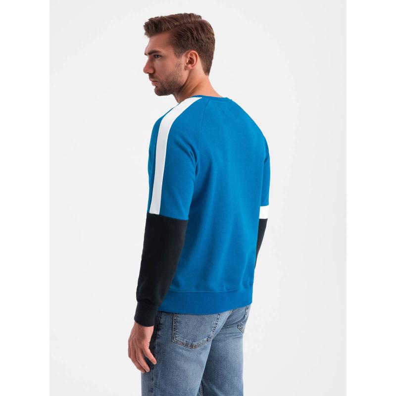 Férfi bomberdzseki raglan ujjú kabát kék