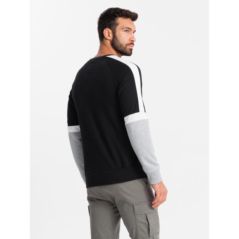 Pánská mikina s raglánovými rukávy černá
