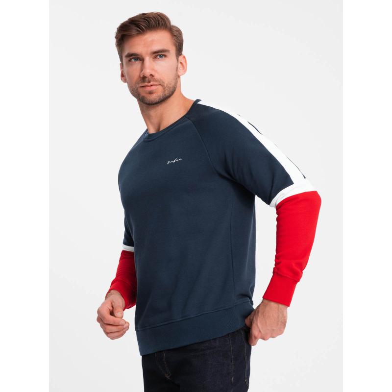 Férfi raglan ujjú melegítőfelső sötétkék