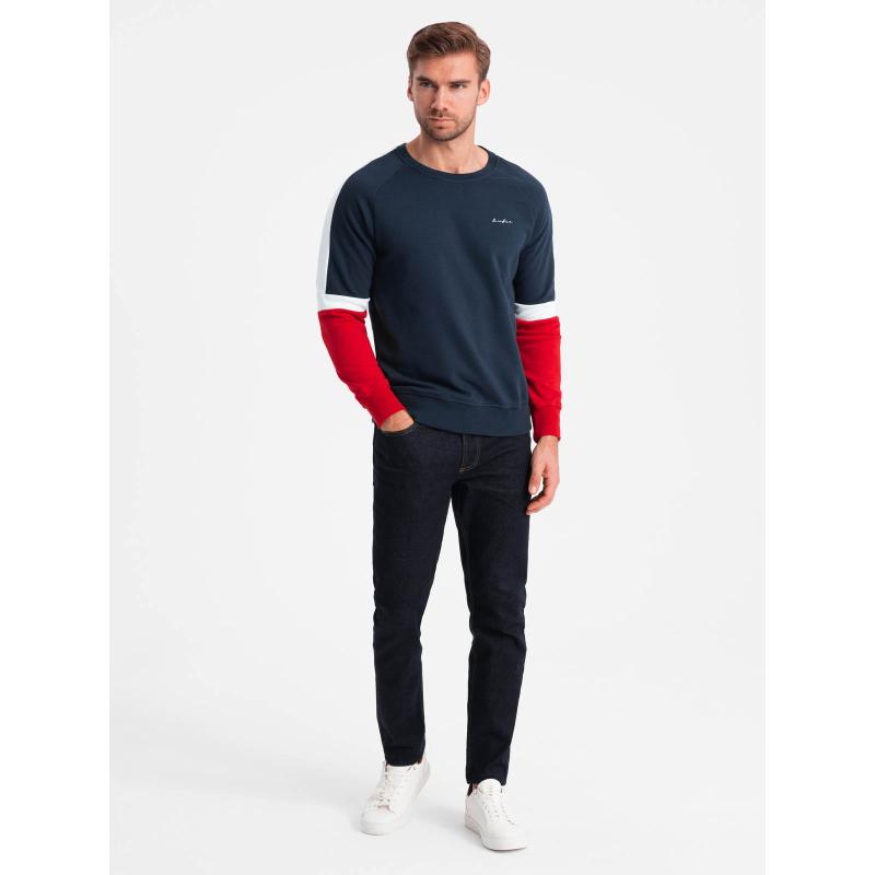 Férfi raglan ujjú melegítőfelső sötétkék