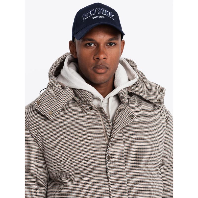 Pánská péřová bunda hnědá