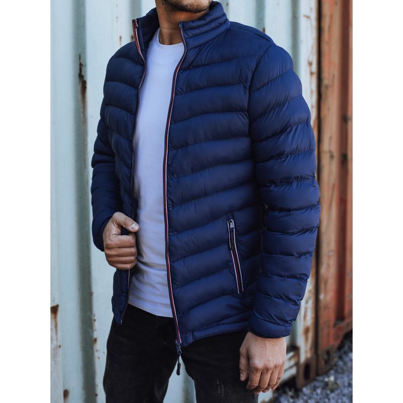 Férfi átmeneti dzseki steppelt sötétkék