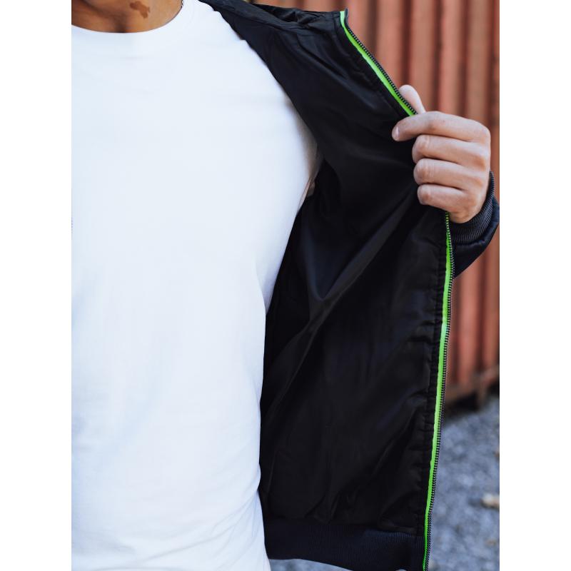 Pánská přechodná bunda prošívaná s kapucí tmavě modrá