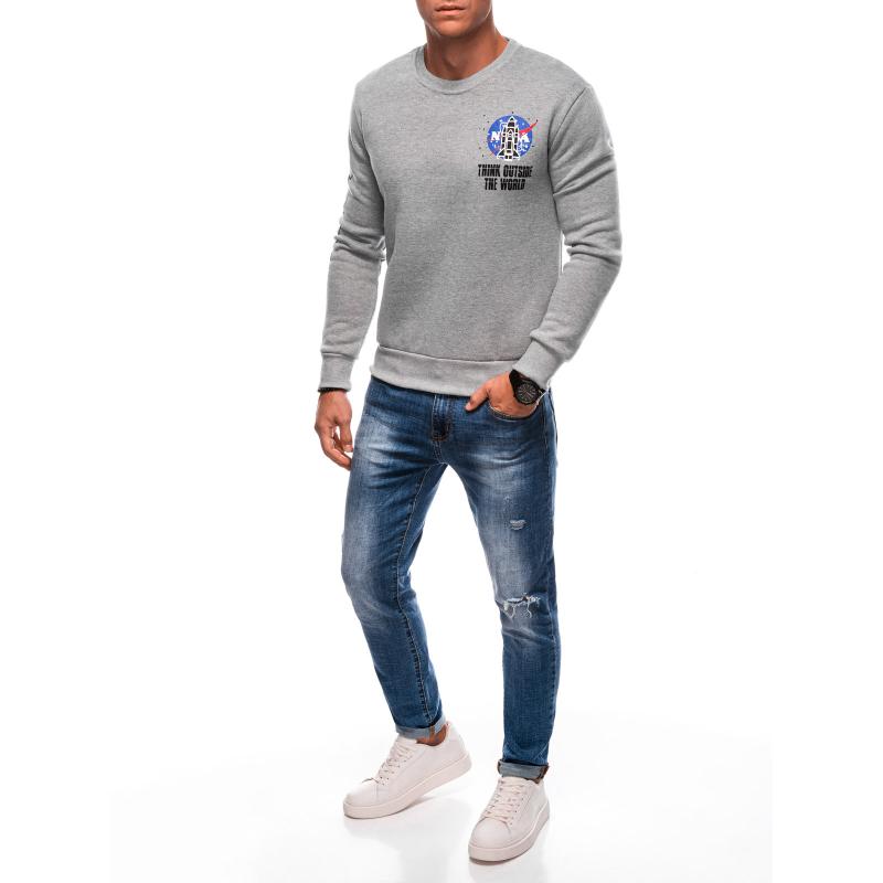 Pánská mikina B1685 šedá