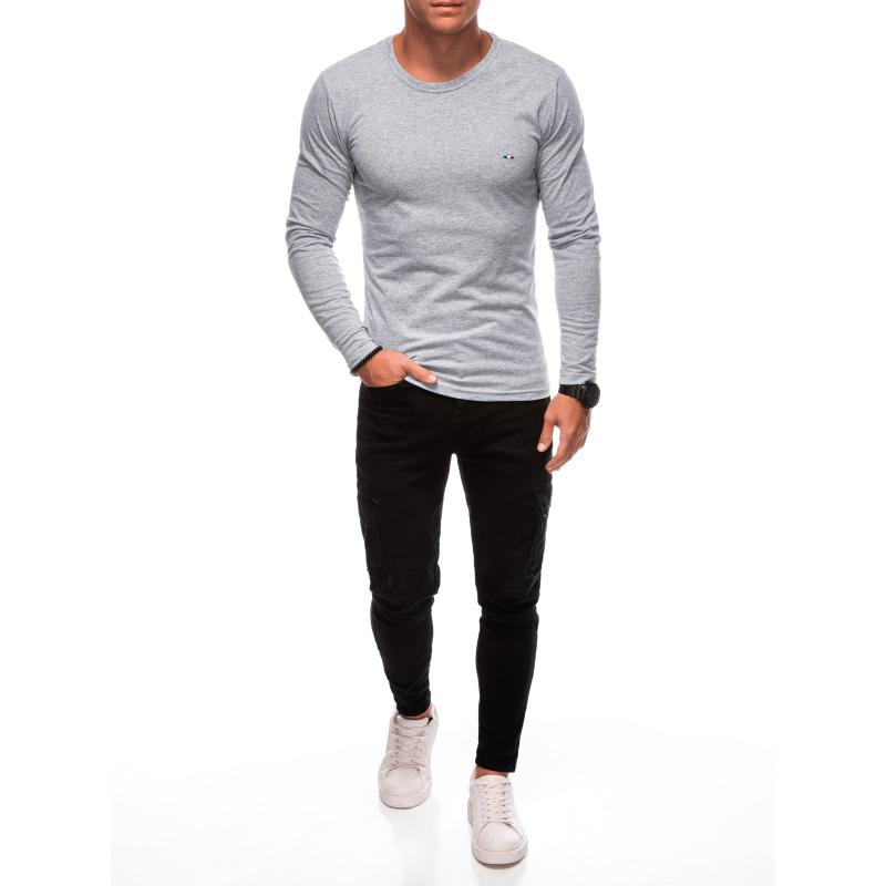 Pánská mikina s potiskem a dlouhým rukávem L170 šedá