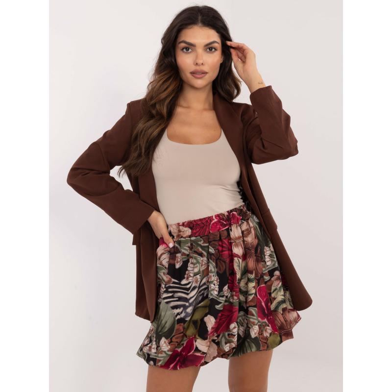 Černá sukně bomber s potiskem