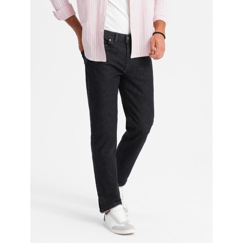 Pánské klasické džínové kalhoty REGULAR FIT - černé