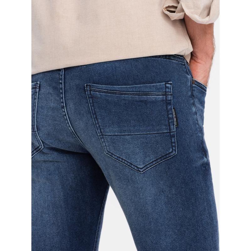 Pánské přiléhavé džínové kalhoty SLIM FIT s elastanem - modré