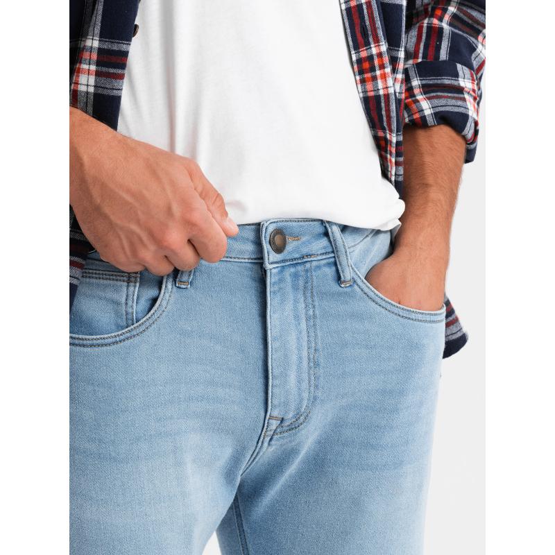 Férfi SLIM FIT szabott farmer nadrág elasztánnal - kék