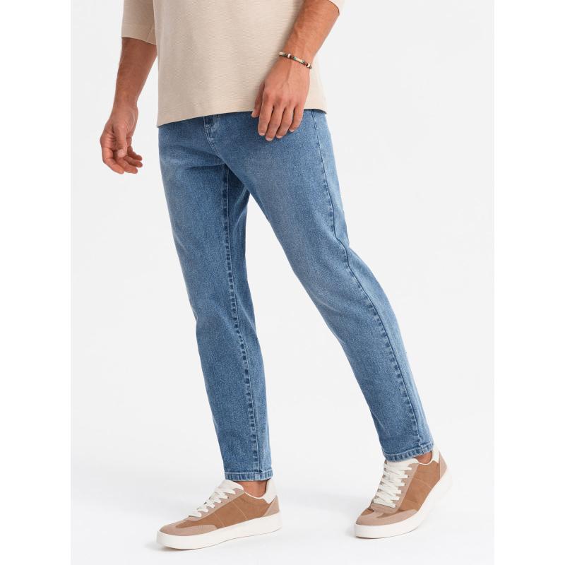 Férfi CARROT FIT farmer nadrág könnyű dörzsöléssel - kék