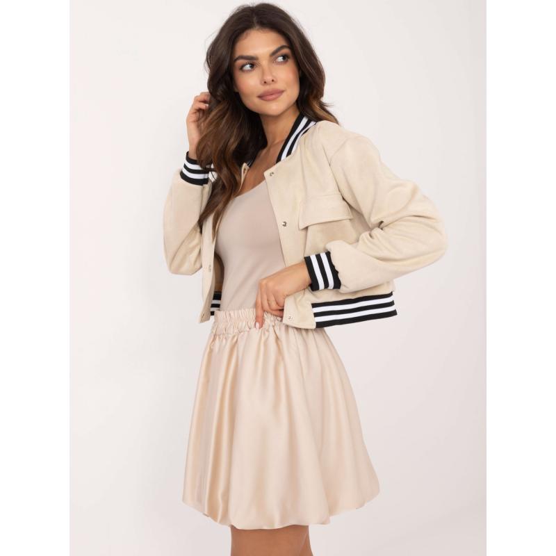 Bézs miniszoknya csillogó hatással