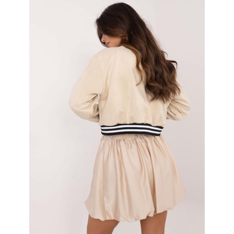 Bézs miniszoknya csillogó hatással