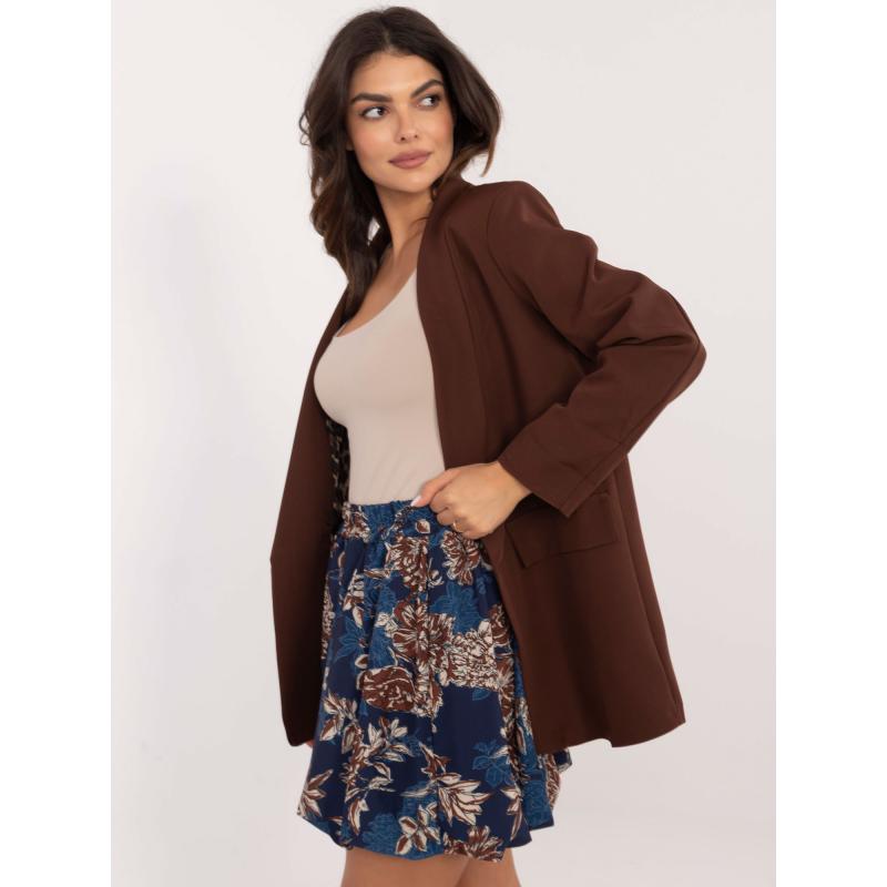 Tmavě modrá bomber sukně s květinovým potiskem