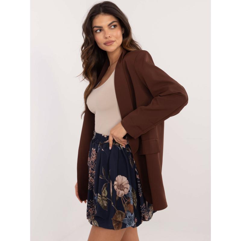 Námořnicky modrá sukně bomber s potiskem