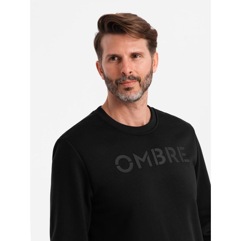 Klasická pánská mikina s nápisem - černá