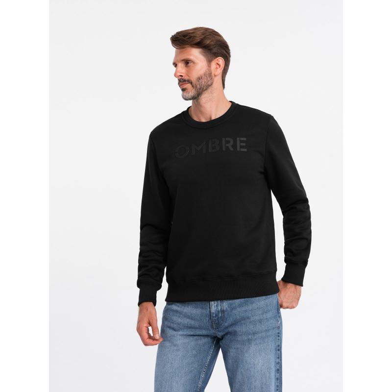 Klasická pánská mikina s nápisem - černá