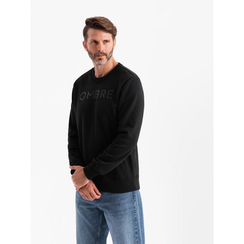 Klasická pánská mikina s nápisem - černá