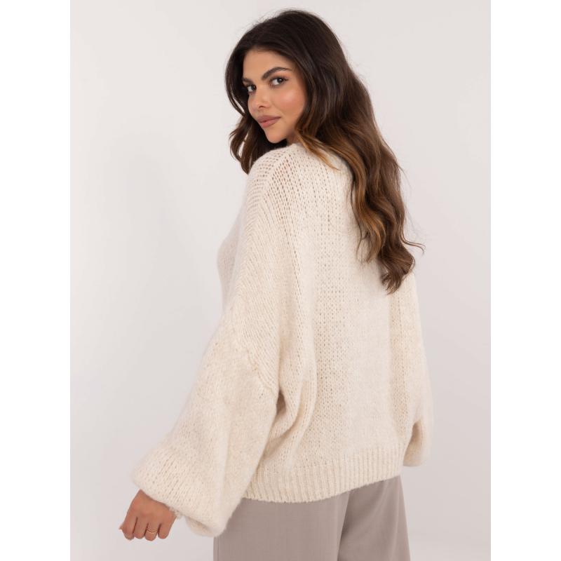 Ecru oversize svetr se širokými rukávy OCH BELLA