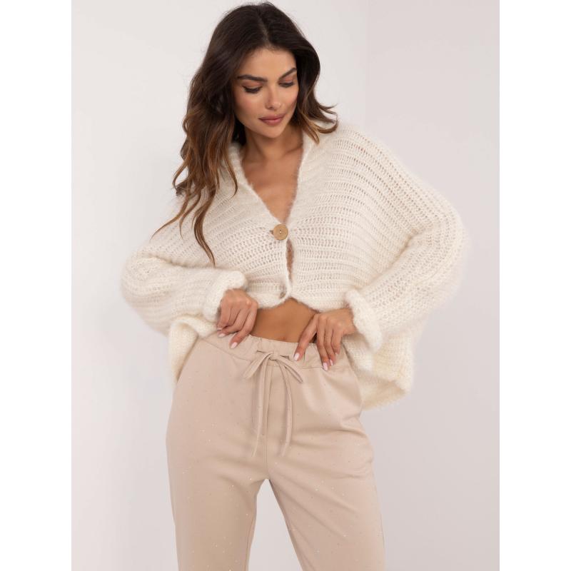 Béžové rovné kalhoty s kamínky