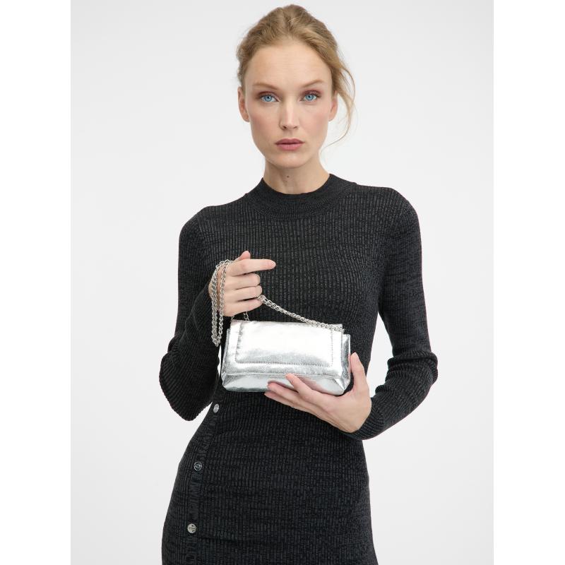 Stříbrná dámská kabelka