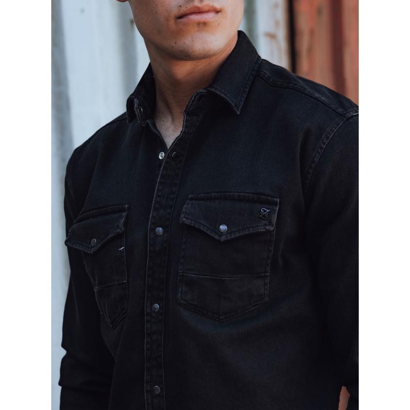 Pánská džínová košile černá