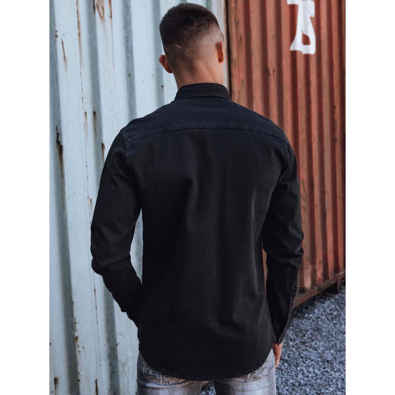 Pánská džínová košile černá