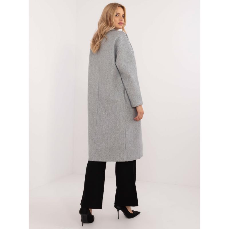 Szürke cipzáras kabát zsebekkel OCH BELLA