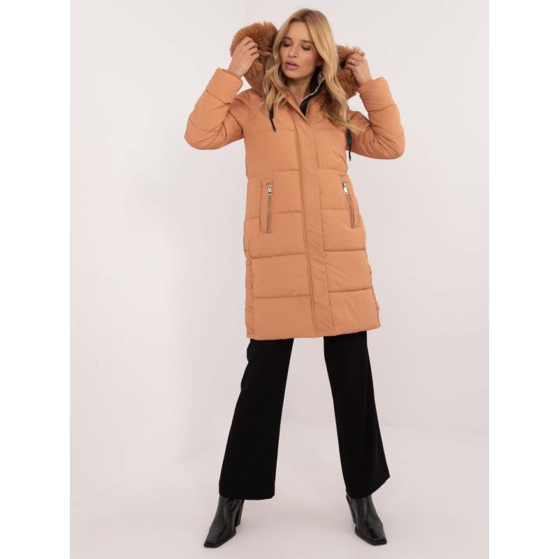 Velbloudí dámská prošívaná zimní bunda