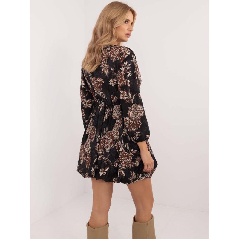 Fekete mintás bomberruha szív alakú nyakkivágással