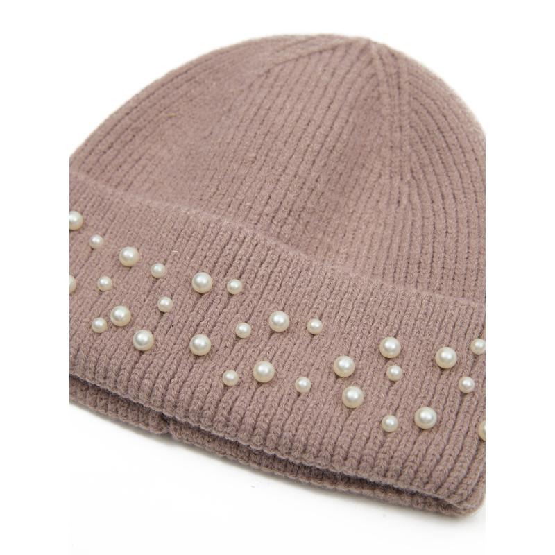 Béžová dámská čepice