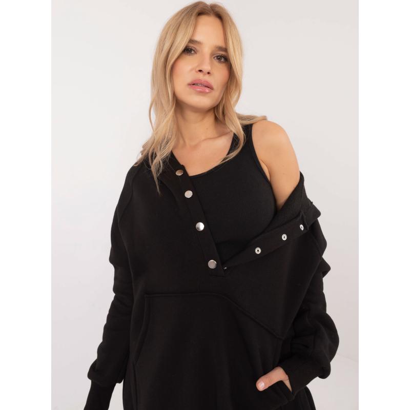 Čierny dámsky základný komplet s oversize strihom