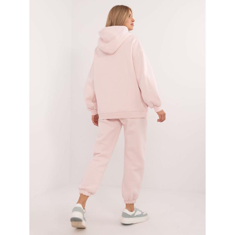 Světle růžová dámská základní souprava s kalhotami