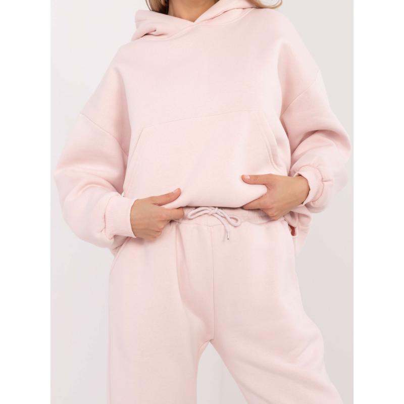 Světle růžová dámská základní souprava s kalhotami