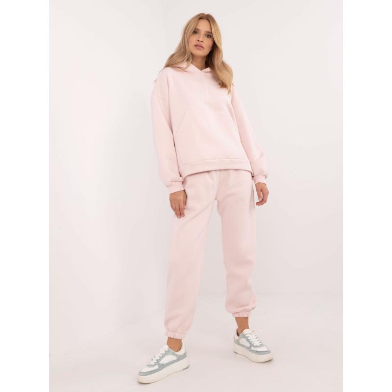 Světle růžová dámská základní souprava s kalhotami