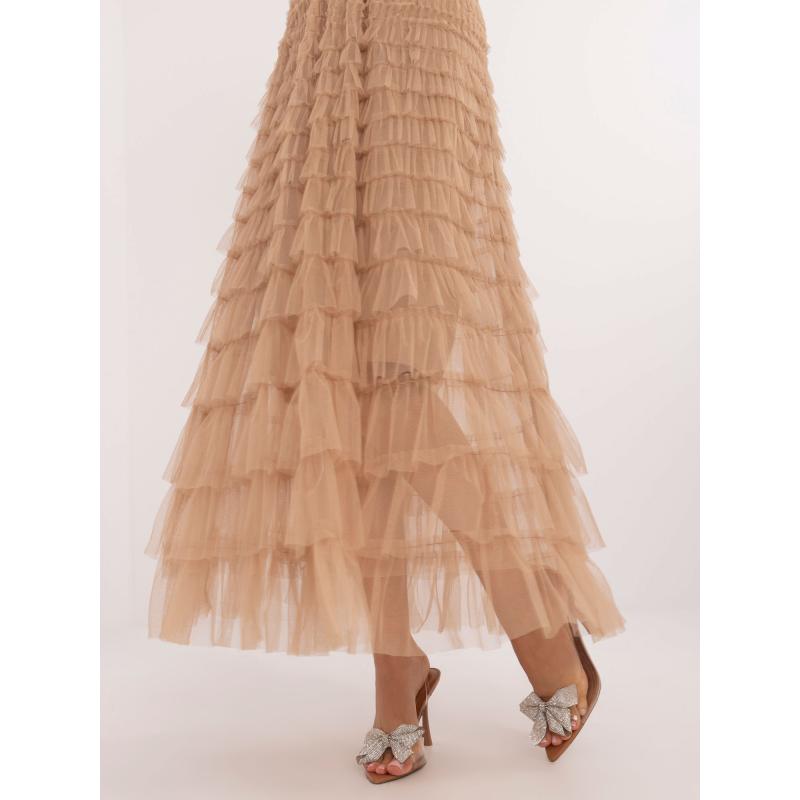Dlhá tylová sukňa s volánmi