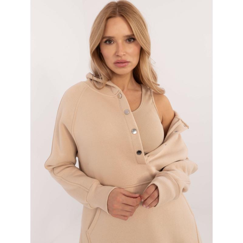 Béžová zateplená základní souprava s kalhotami