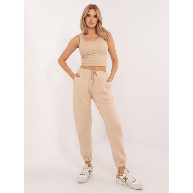 Béžová zateplená základní souprava s kalhotami