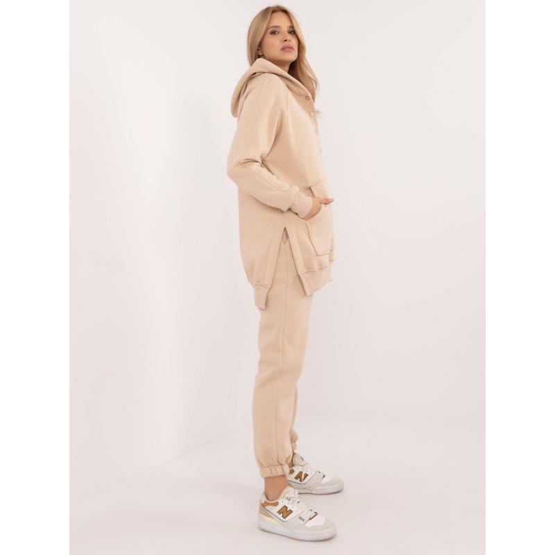 Béžová zateplená základní souprava s kalhotami